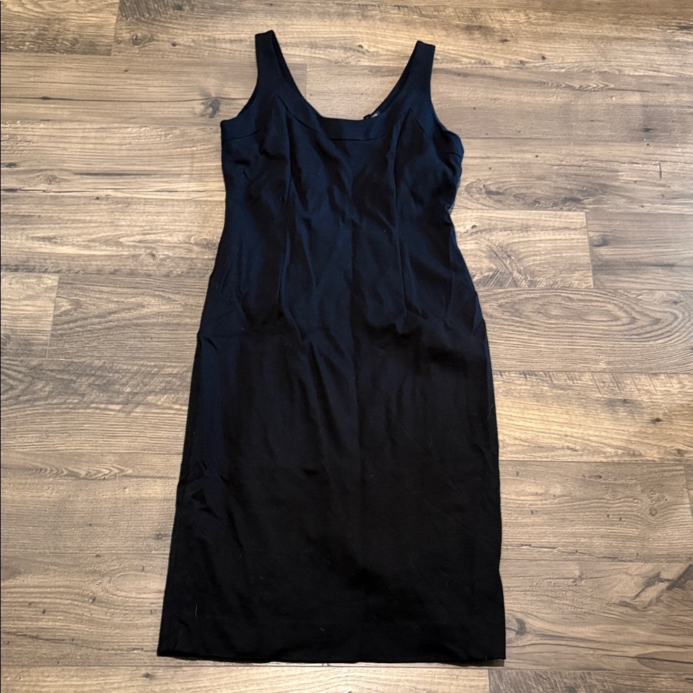 Eileen Fisher Classic Black Midi Dress